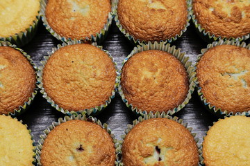delicious mouth-watering fresh muffins without cream