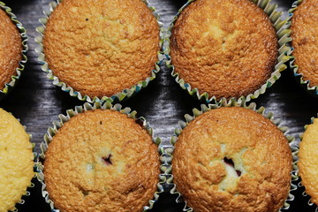 delicious mouth-watering fresh muffins without cream