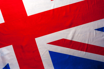 Top view flag of United Kingdom