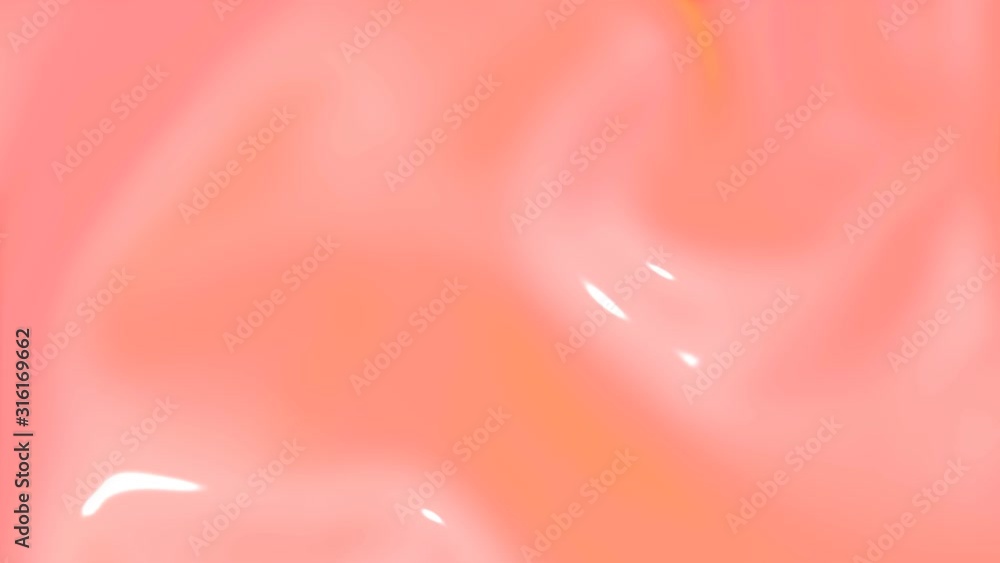 Poster a light orange plane is deformed by different waves. abstract animated background. 3d render