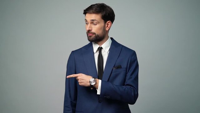 full hd video of young handsome stylish businessman - 4x slow motion