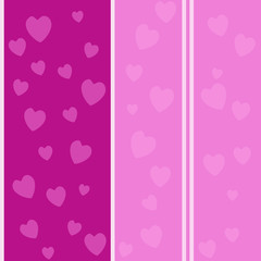 Abstract seamless pink background with hearts