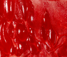 Red pulp pomelo as a background