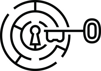 maze with key icon