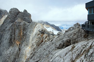 Austrian Alps-outlook of the footbridge to Dachstein