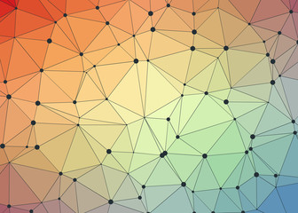 Fototapeta premium Abstract Low Polygon gradient Generative Art background illustration