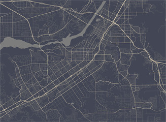 map of the city of Riverside, California, USA