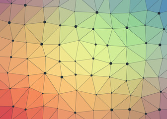 Abstract Low Polygon gradient Generative Art background illustration