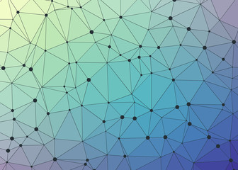 Abstract Low Polygon gradient Generative Art background illustration