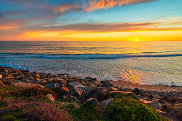 Obraz premium Christies Beach coastal view at sunset, South Australia