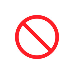 No parking sign.Stop do not enter vector icon isolated on white background.Restriction icon