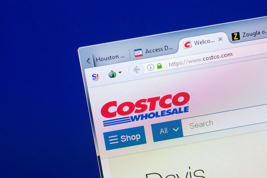 Ryazan, Russia - May 08, 2018: Costco website on the display of PC, url - Costco.com.