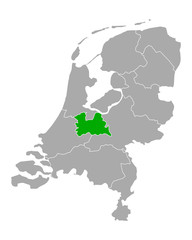Karte von Utrecht in Niederlande