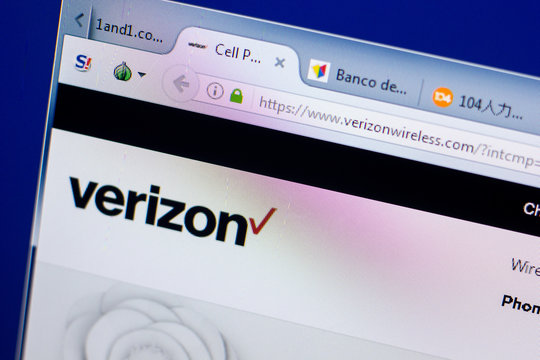Ryazan, Russia - May 08, 2018: VerizonWireless website on the display of PC, url - VerizonWireless.com.