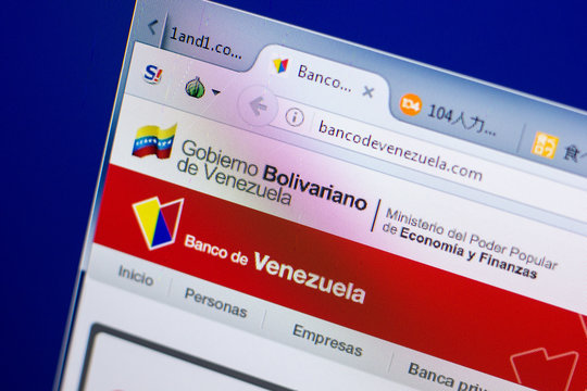 Ryazan, Russia - May 08, 2018: Bancodevenezuela website on the display of PC, url - Bancodevenezuela.com.