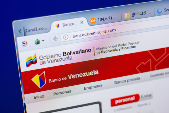 Ryazan, Russia - May 08, 2018: Bancodevenezuela website on the display of PC, url - Bancodevenezuela.com.