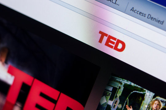 Ryazan, Russia - May 08, 2018: Ted website on the display of PC, url - Ted.com.