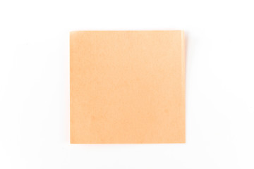 Sticky note isolated on white background with clipping path.