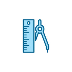 ruler and compass icon