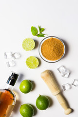 Ingredients for a mojito cocktail
