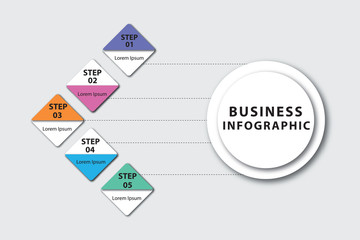 Business Info-graphic template with 5 option