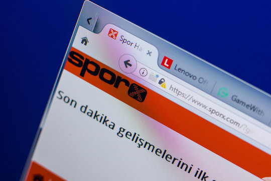 Ryazan, Russia - May 13, 2018: Sporx website on the display of PC, url - Sporx.com.