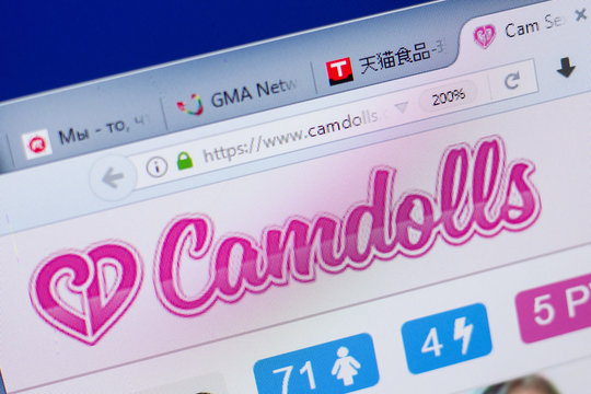 Ryazan, Russia - May 13, 2018: Camdolls website on the display of PC, url - Camdolls.com.