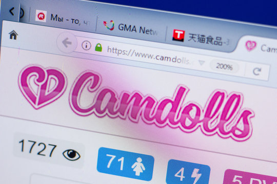 Ryazan, Russia - May 13, 2018: Camdolls website on the display of PC, url - Camdolls.com.