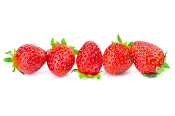 set strawberry Fresh piece collection set .healthy fruit red strawberry on white background isolated.Collection. Clipping Path