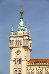 Tower of the Sintra city hall constructed and  decorated in the Manueline style