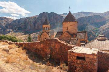 Armenia. Noravank Monastery on the background of the surrounding mountains.