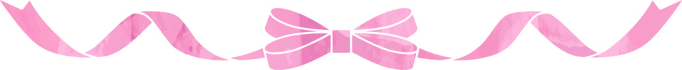 リボン　ピンク　くるくる