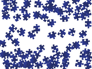 Game teaser jigsaw puzzle dark blue parts vector 