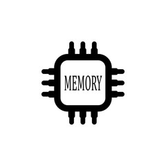 Memory black icon - vector illustration eps ten
