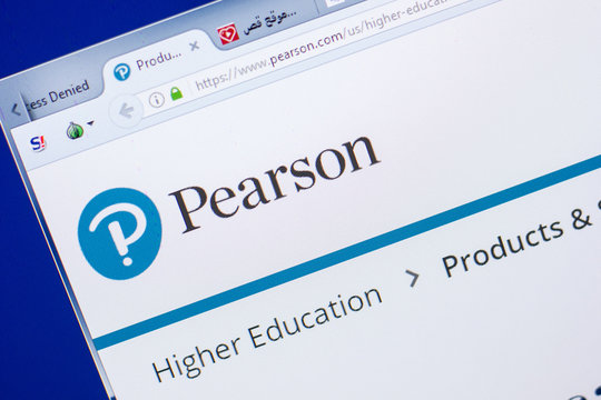 Ryazan, Russia - May 13, 2018: Pearson website on the display of PC, url - Pearson.com.