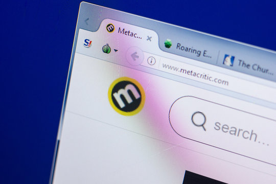 Ryazan, Russia - May 13, 2018: Metacritic website on the display of PC, url - Metacritic.com.