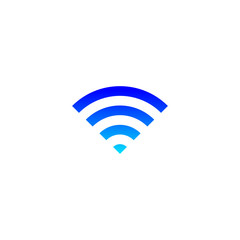 Wi-fi flat vector icon isolated on a white background for web and mobile.Wireless icon.