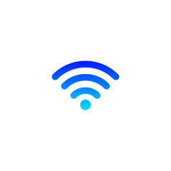 Wi-fi flat vector icon isolated on a white background for web and mobile.Wireless icon.
