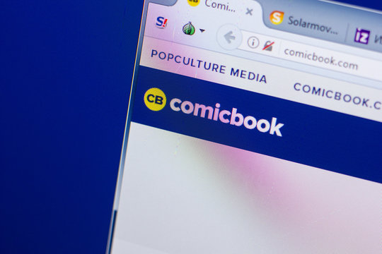 Ryazan, Russia - May 13, 2018: ComicBook website on the display of PC, url - ComicBook.com.