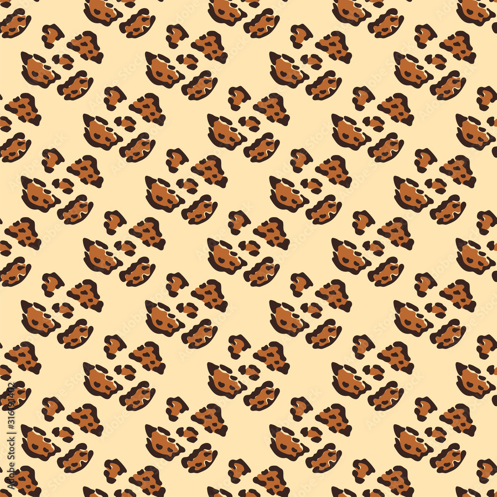 Poster modern abstract seamless pattern with leopard print. modern leopard seamless pattern. animal skin. v