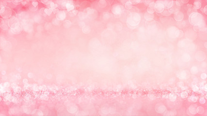 Pink passionate and glamour bright bokeh background. Love theme illustration.