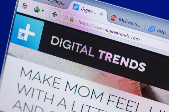 Ryazan, Russia - May 13, 2018: DigitalTrends website on the display of PC, url - DigitalTrends.com.