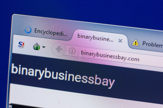 Ryazan, Russia - May 13, 2018: BinaryBusinessBay website on the display of PC, url - BinaryBusinessBay.com.