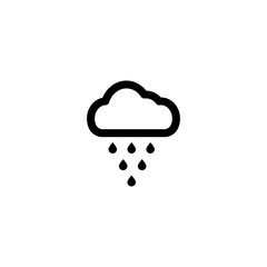 Snowing cloud flat vector icon isolated on a white background.Cloud icon.