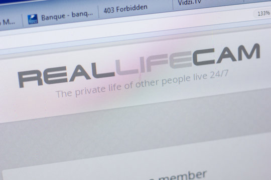 Ryazan, Russia - May 13, 2018: RealLifeCam website on the display of PC, url - RealLifeCam.com.