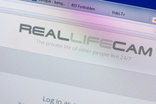 Ryazan, Russia - May 13, 2018: RealLifeCam website on the display of PC, url - RealLifeCam.com.