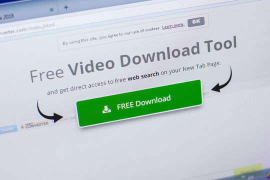 Ryazan, Russia - May 13, 2018: VideoDownloadConverter website on the display of PC, url - VideoDownloadConverter.com.