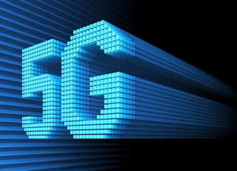 5G ネットワーク 3Dレンダリング