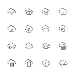 Obraz premium Computing Cloud - Flat Vector Icons