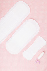 Obraz premium Tampons and Menstruation Pads 